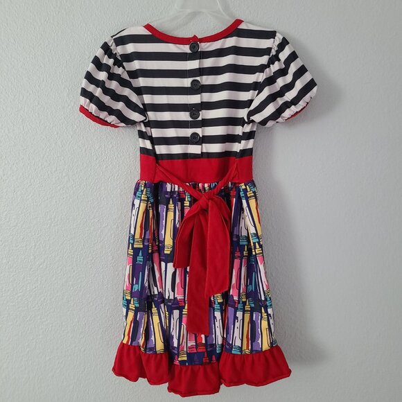 Girls Back to School ABC Crayon Print Dress Size 6-7T - Picture 11 of 11